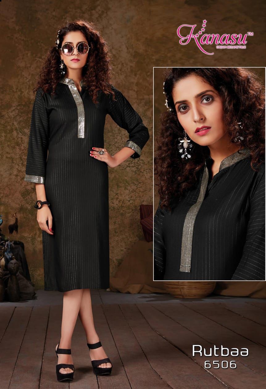 Kanasu Rutbaa Fancy Party Wear Rayon Designer Latest Kurti Collection